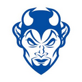 Small Blue Devil Temporary Tattoo